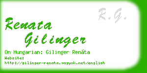 renata gilinger business card